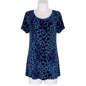 Macy's Matthew Williamson Blue Heart Dress indie sleaze romantic goth- Small